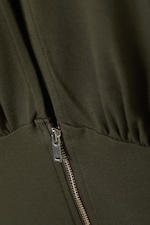 Kakigroen - Slim fit mouwloze top met rits - 1