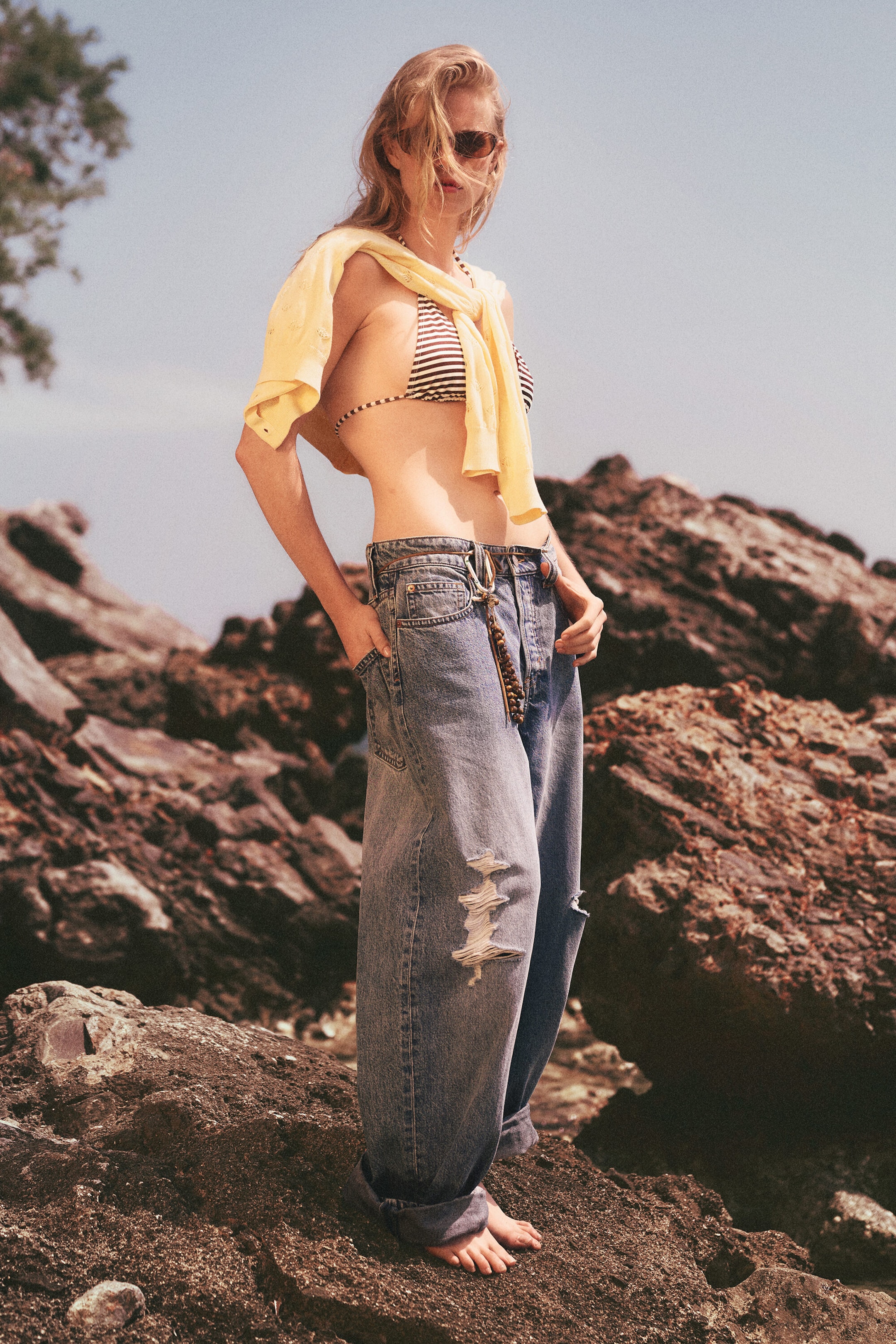 Lake Worn - Denim Blue Medium - Peggy Low Rise Loose Baggy Jeans - 1