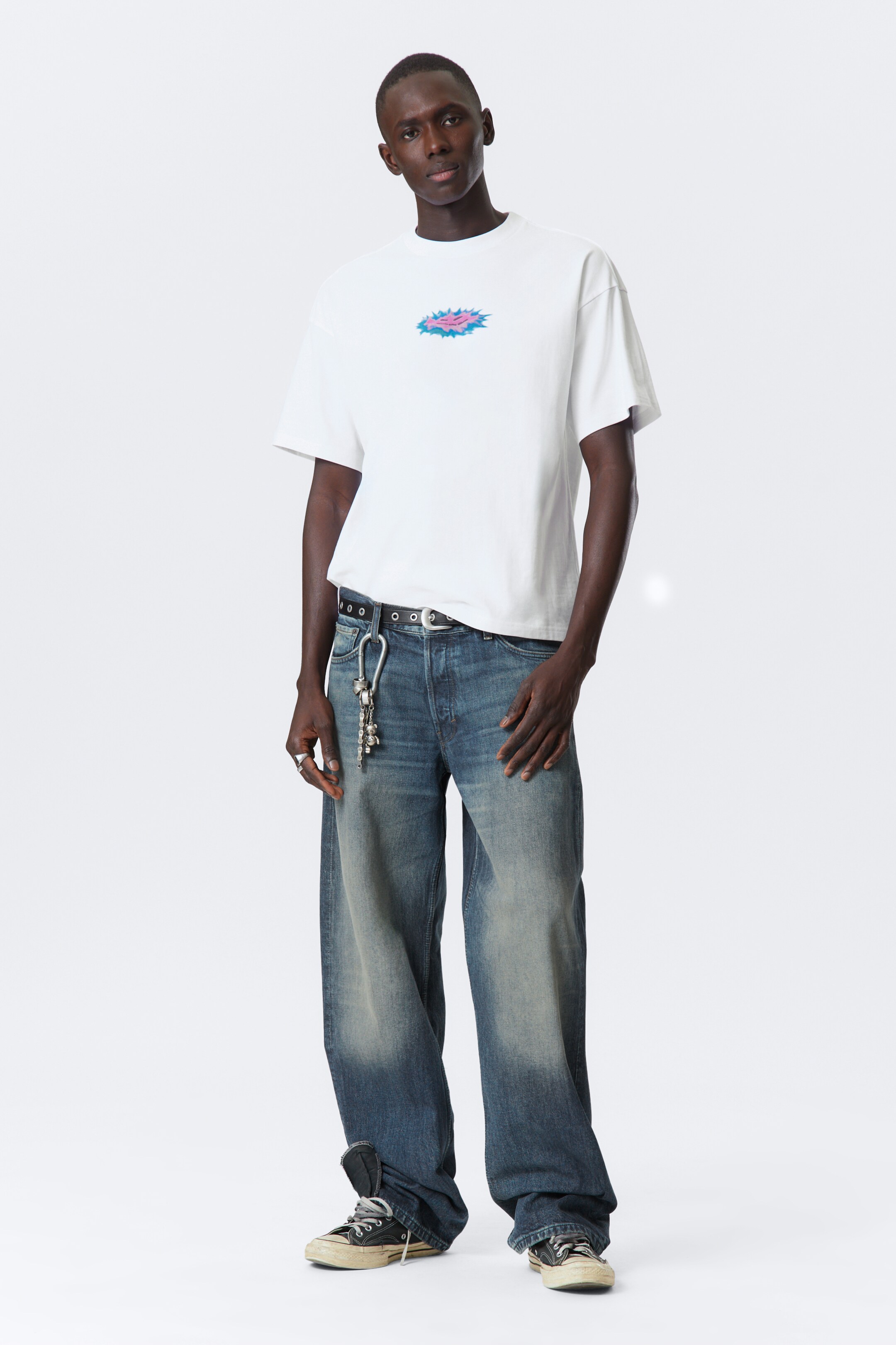 Zobrazit větší obrázek: Great Boxy Printed Graphic Tee - Bílá - Zappy Blobb - MUŽI | H&M CZ 2