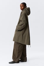 Khakibraun - Oversized Parka mit herausnehmbarem Futter - 4