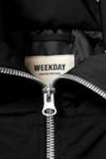 Black - Cropped Loose Zip Bomber Jacket - 1