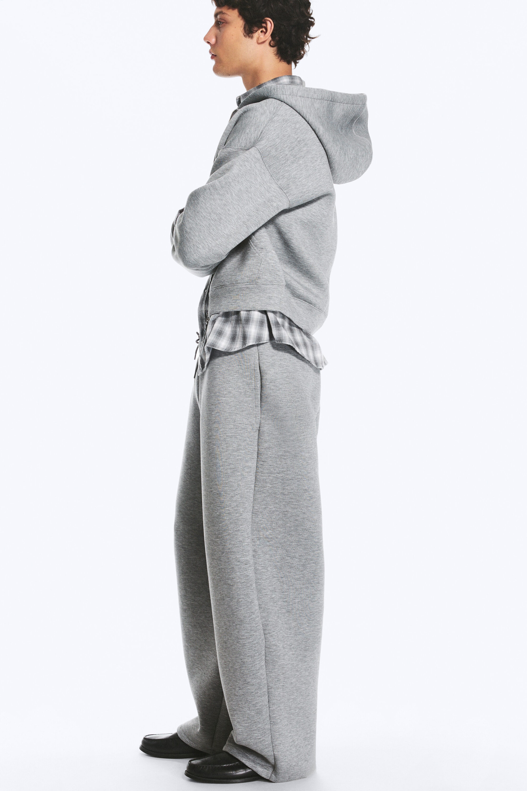 Gris chiné - Pantalon de jogging en scuba Cody - 3
