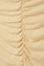 Light Beige - Ruched Hooded Tank Top - 1