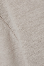 Ecru - Linen Blend Long Sleeve Top - 1