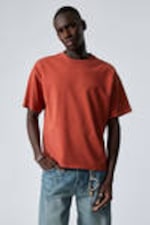 Tvättad Röd - Boxig t-shirt - 0