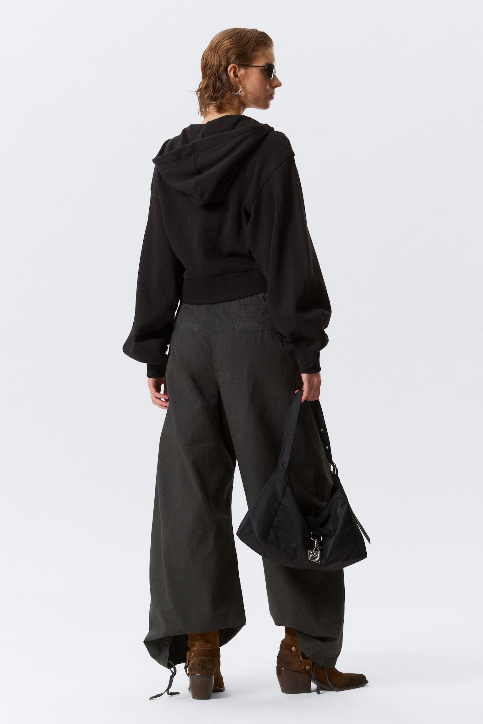 Pantalon baggy déchiré taille basse - Gris foncé/Kaki foncé/Beige - 5