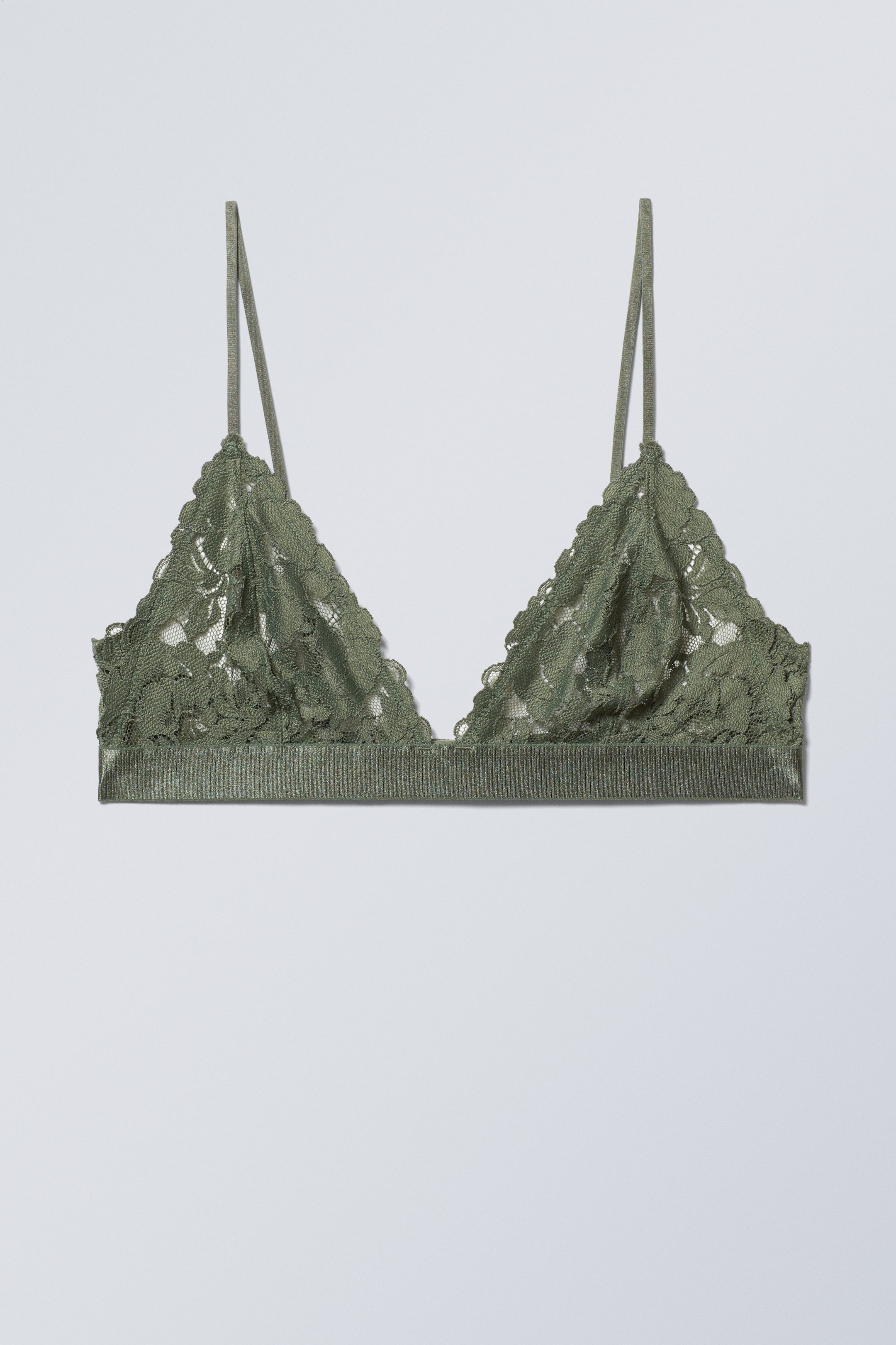 Khaki green - Gigi Lace Bralette - 0
