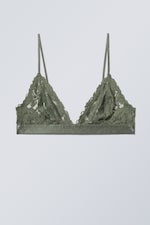 Khaki green - Gigi Lace Bralette - 0