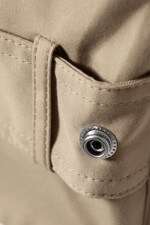 Beige - Oversized Double-Breasted Trench Coat - 2