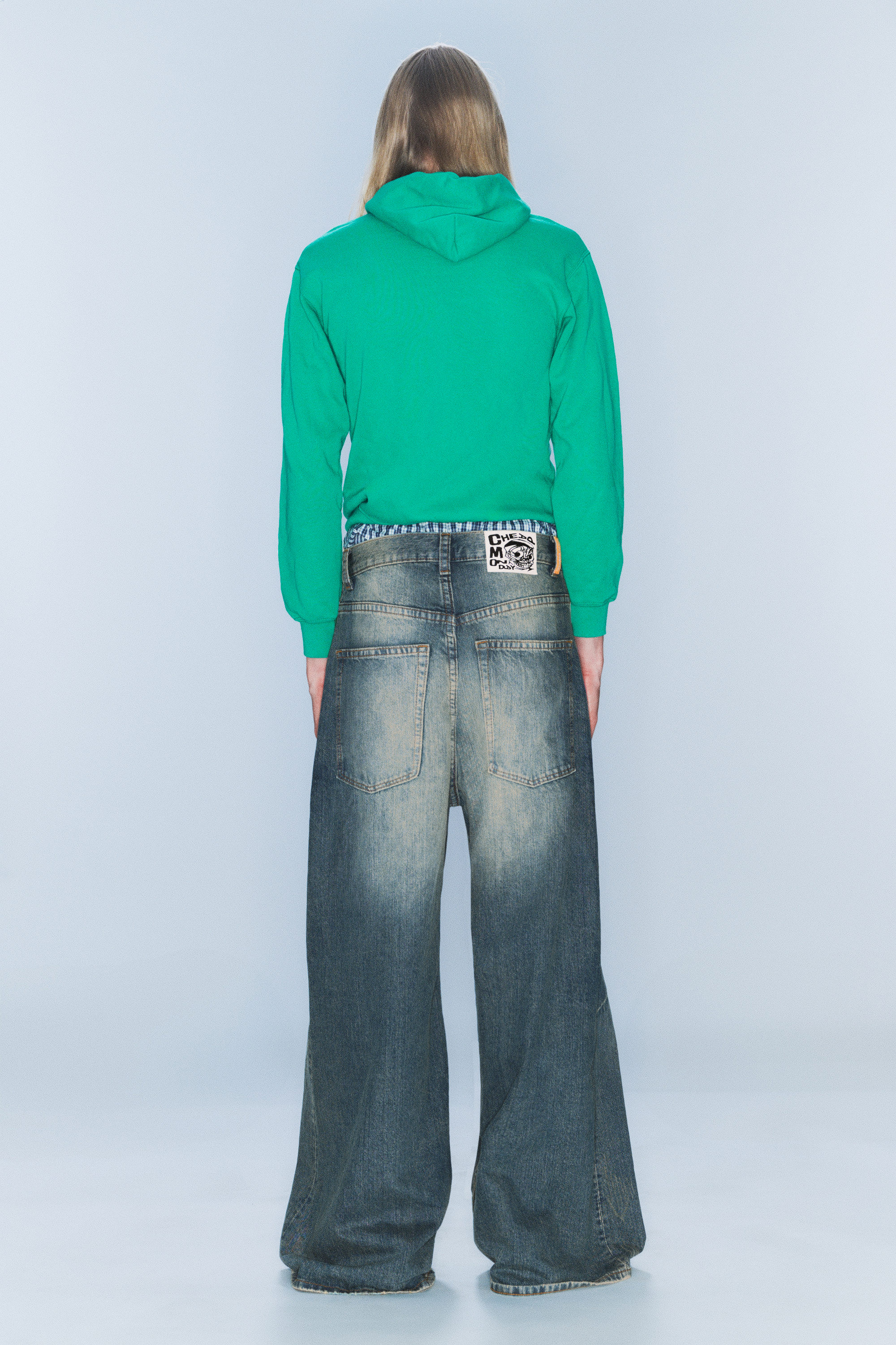Canyon Blå - Mellanblå - Rad Super Regular Waist Loose Wide Jeans - 3