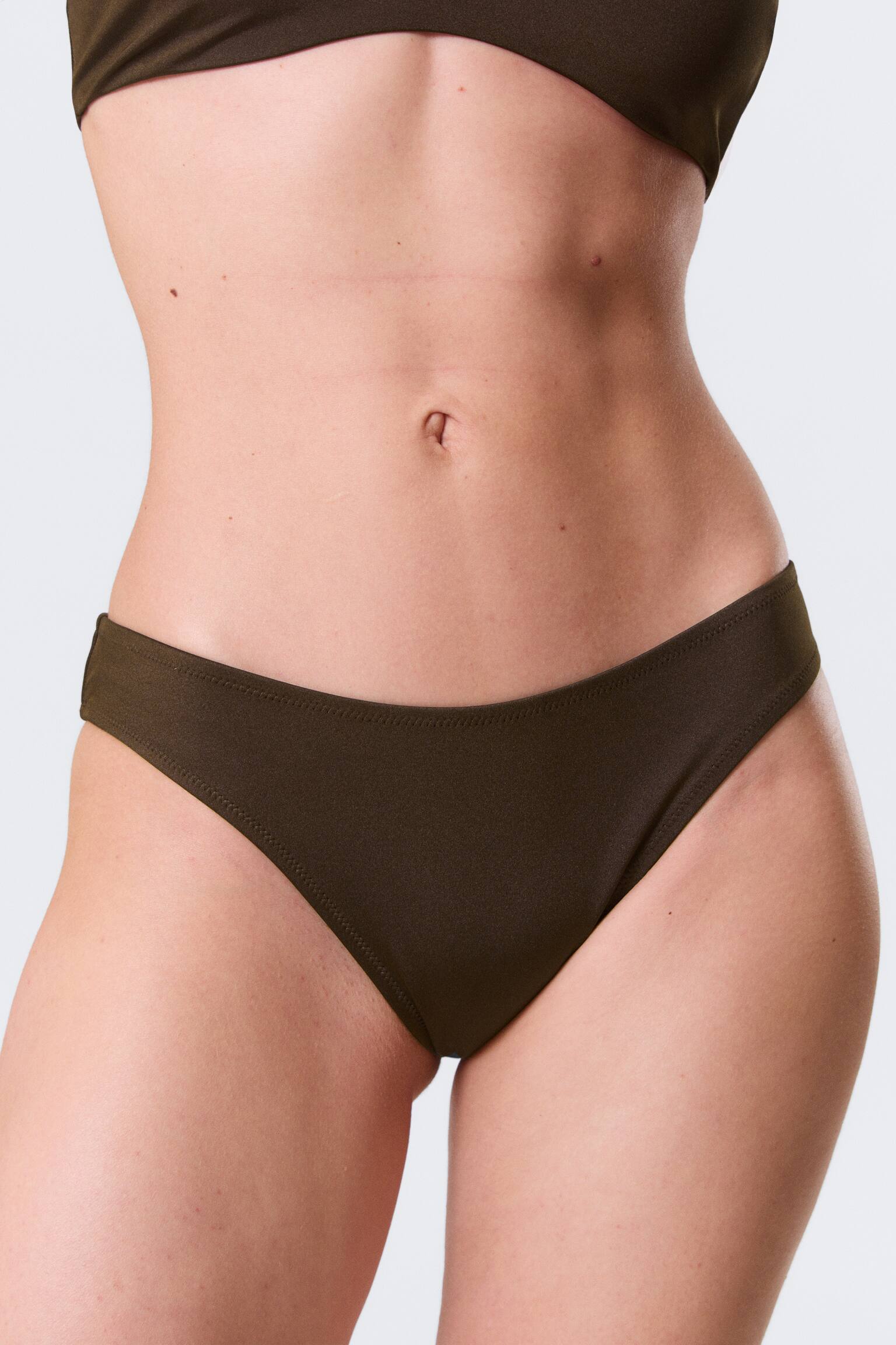 Bas de bikini taille basse - Marron foncé/Rouge vif/Bleu cendré moyen/Marron foncé - 4