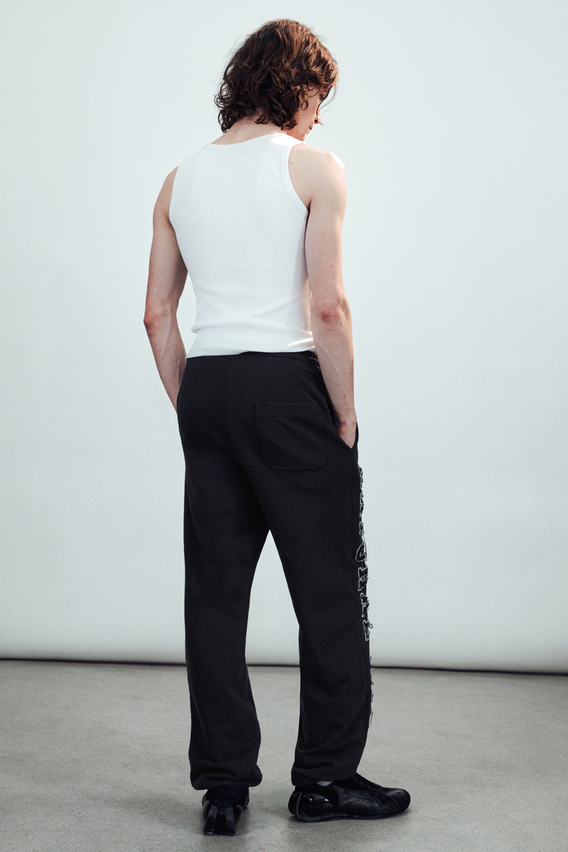 Black - Mechatok Embroidered Sweatpants - 3