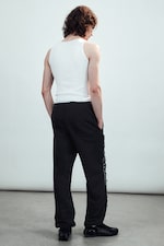 Black - Mechatok Embroidered Sweatpants - 3