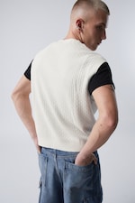 Dusty White - Noa Regular Structured Vest - 2