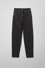 Echo Black - Lash High Waisted Regular Tapered Leg Jeans - 0