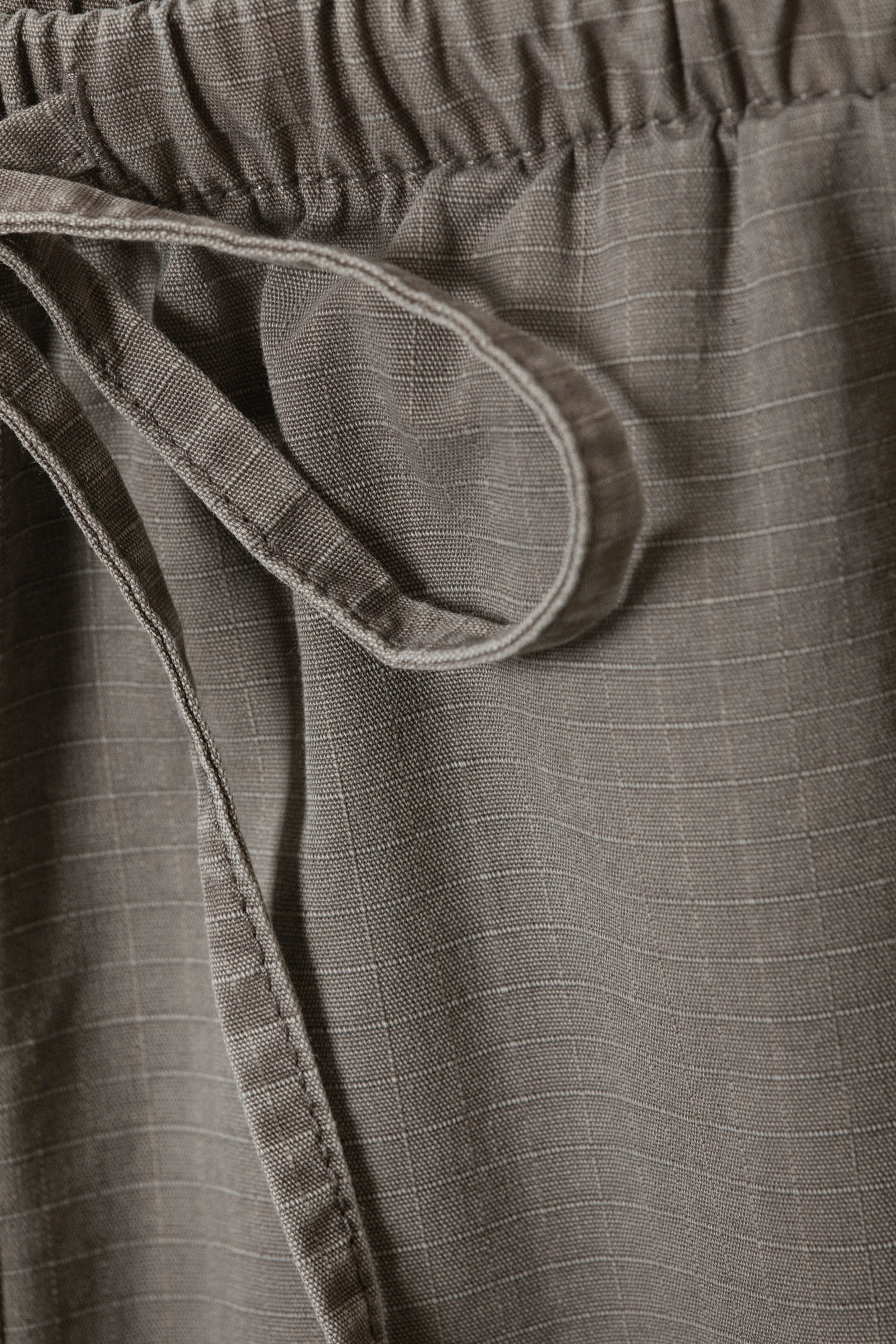 Donkertaupe - Losse ripstop broek met wassing - 4