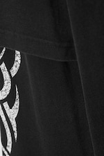 Schwarz-weißes Tribalmuster - Langärmliges, doppellagiges Oversize-T-Shirt - 4