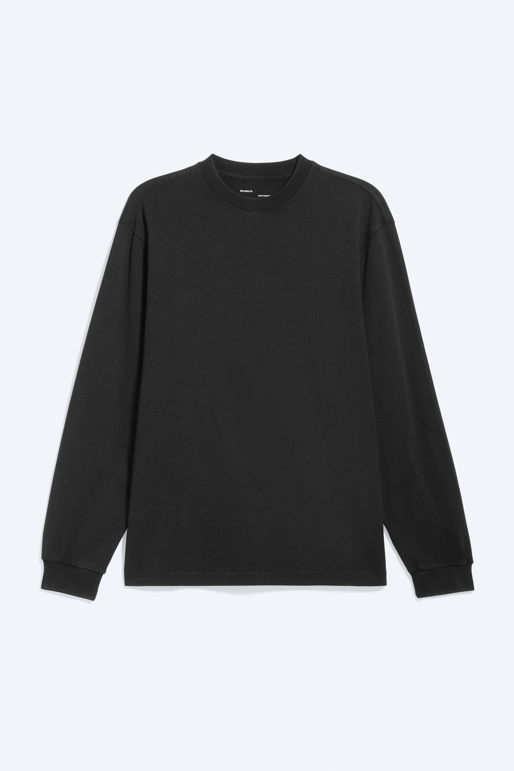 Schwarz - Longsleeve mit lockerer Passform - 1