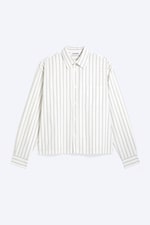 Striped White - Relaxed Boxy Poplin Shirt - 3