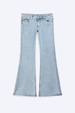 Frosty Blue - Light Blue - FLARE LOW RISE FLARED SKINNY JEANS - 0