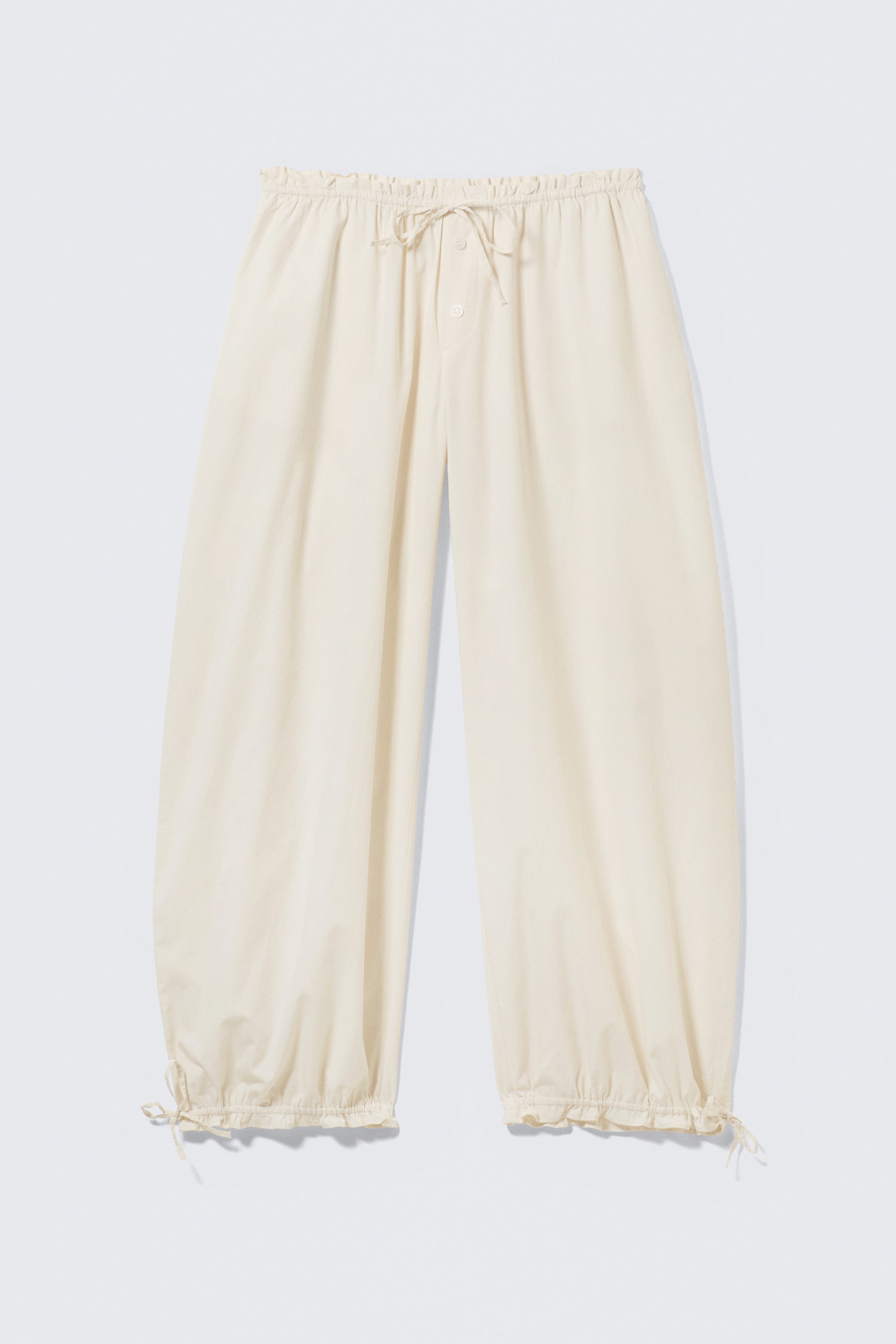 Off-white - Low Rise Ruched Drawstring Trousers - 1