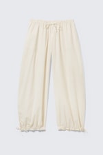 Off-white - Low Rise Ruched Drawstring Trousers - 0