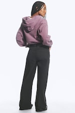 Dark Grey - Loose fit structured trousers - 2