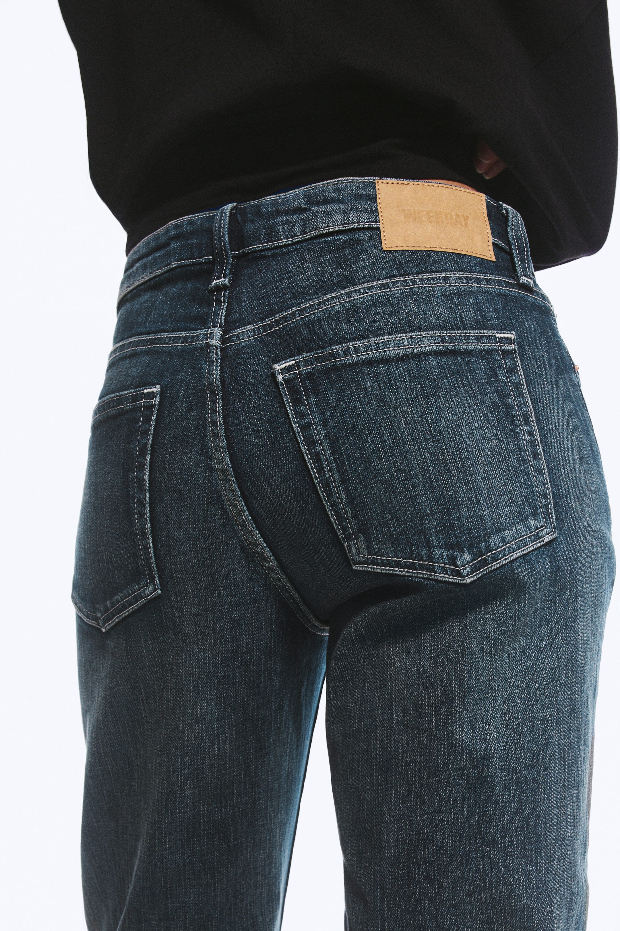 Deep Sea Blue - Dark Blue - Tension Mid Rise Slim Bootcut Jeans - 7
