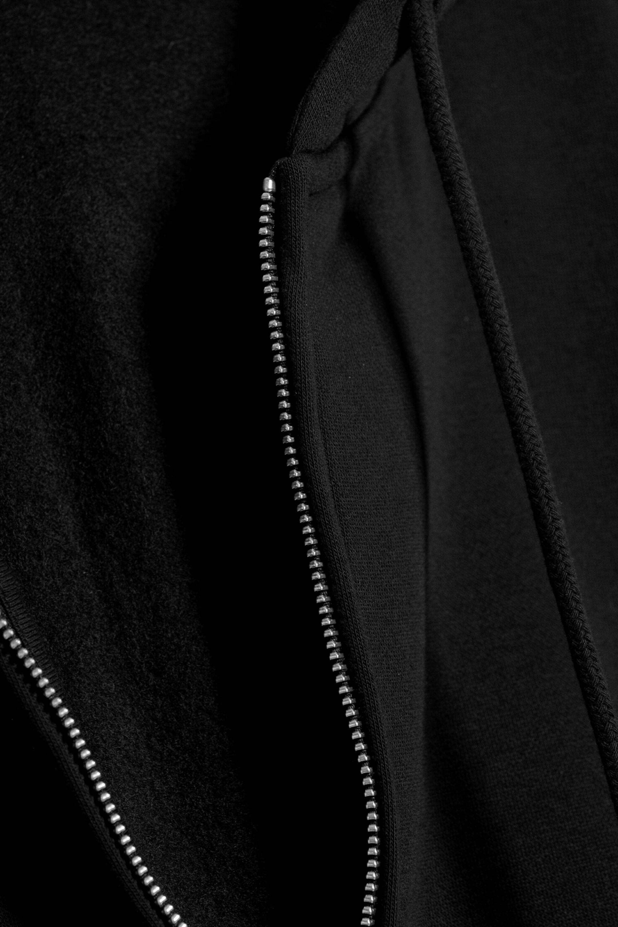 Svart - Standard zip-hoodie - 4