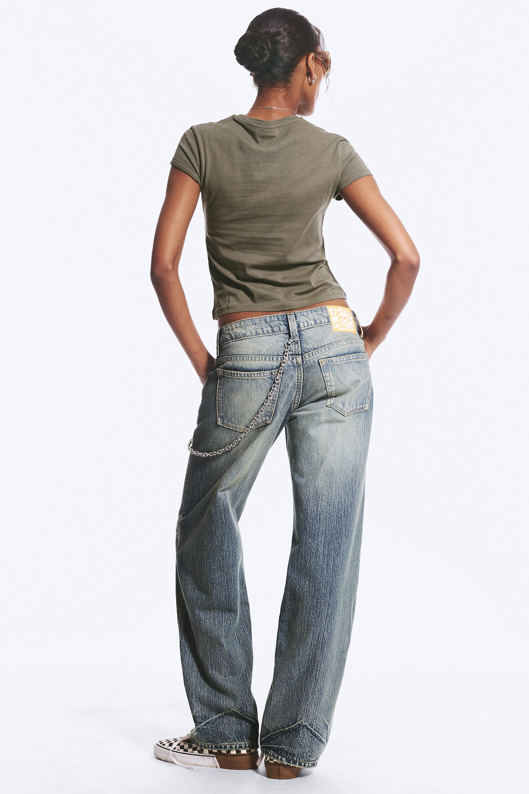 Hazy Blue - Mittelblau - Messy Low Rise Regular Straight Jeans - 3