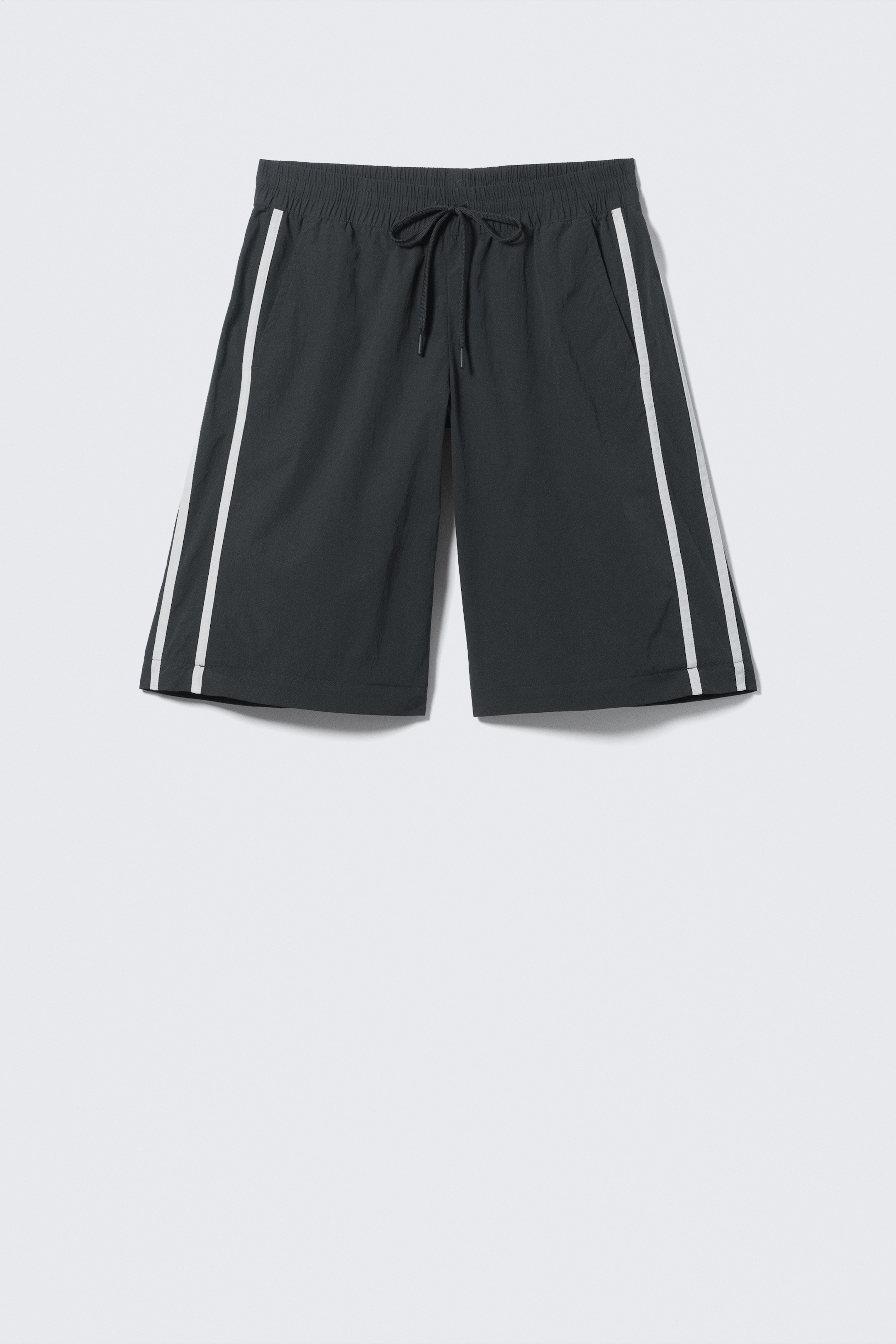 Vezi imaginea mai mare: Pantaloni de trening din nailon cu fermoar detașabil - Negru - Bej Dungat - FEMEI | H&M RO 7