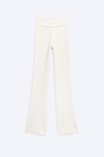 Off-white - Wool-Blend Cable-Knit Flared Trousers - 4