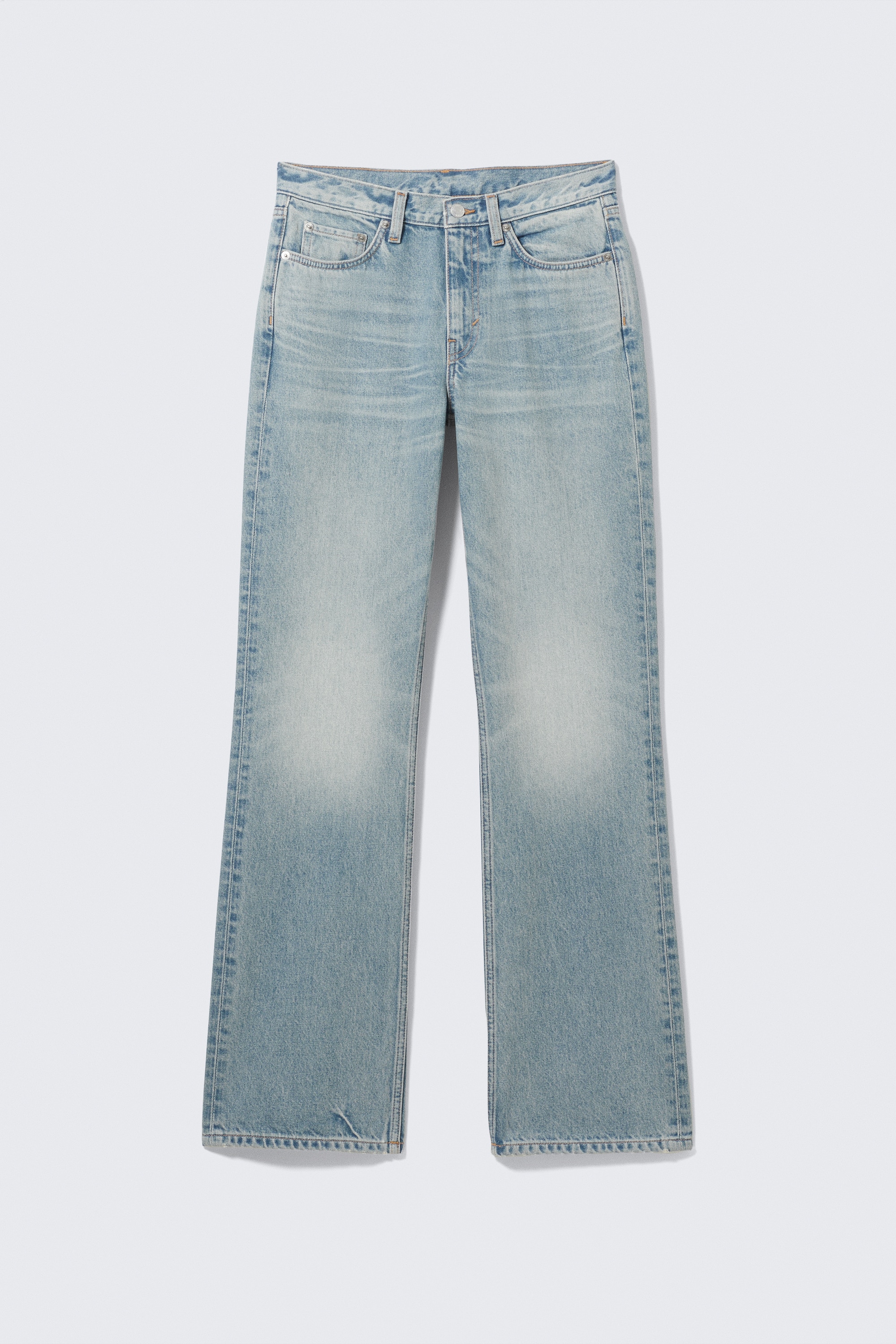 Moon Mid Rise Regular Bootcut Leg Jeans - Seventeen Blue - Mittelblau/Aeon Blue - Hellblau/Tuned Black - Schwarz