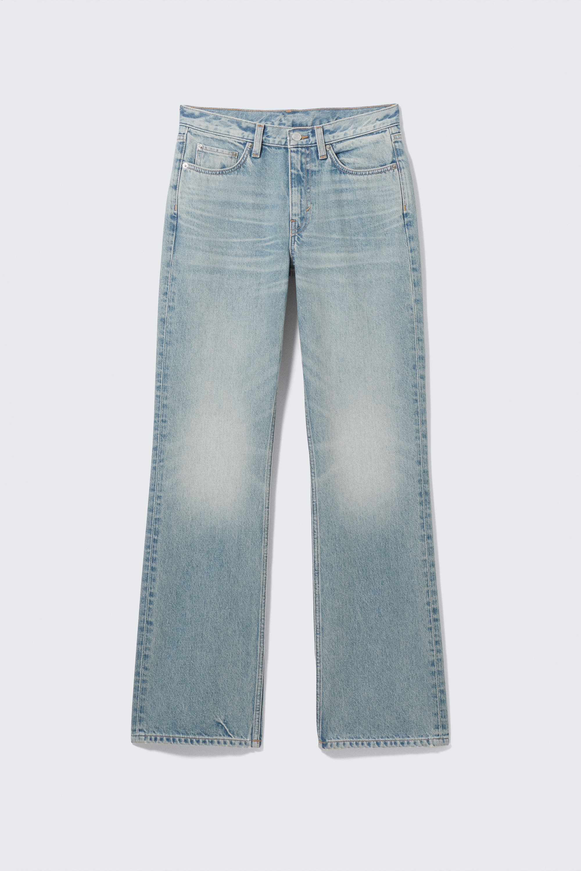 【THE MOZZ】Waug Bootcut Denim Pants Women's Essential Mid-Rise Bootcut Jean