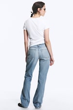 Eighteen Blue - Medium Blue - Laika Mid Rise Regular Straight Jeans - 4