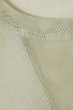 Bleached Sand- Staubiges Beige - Langärmeliges durchsichtiges Mesh-Top - 2
