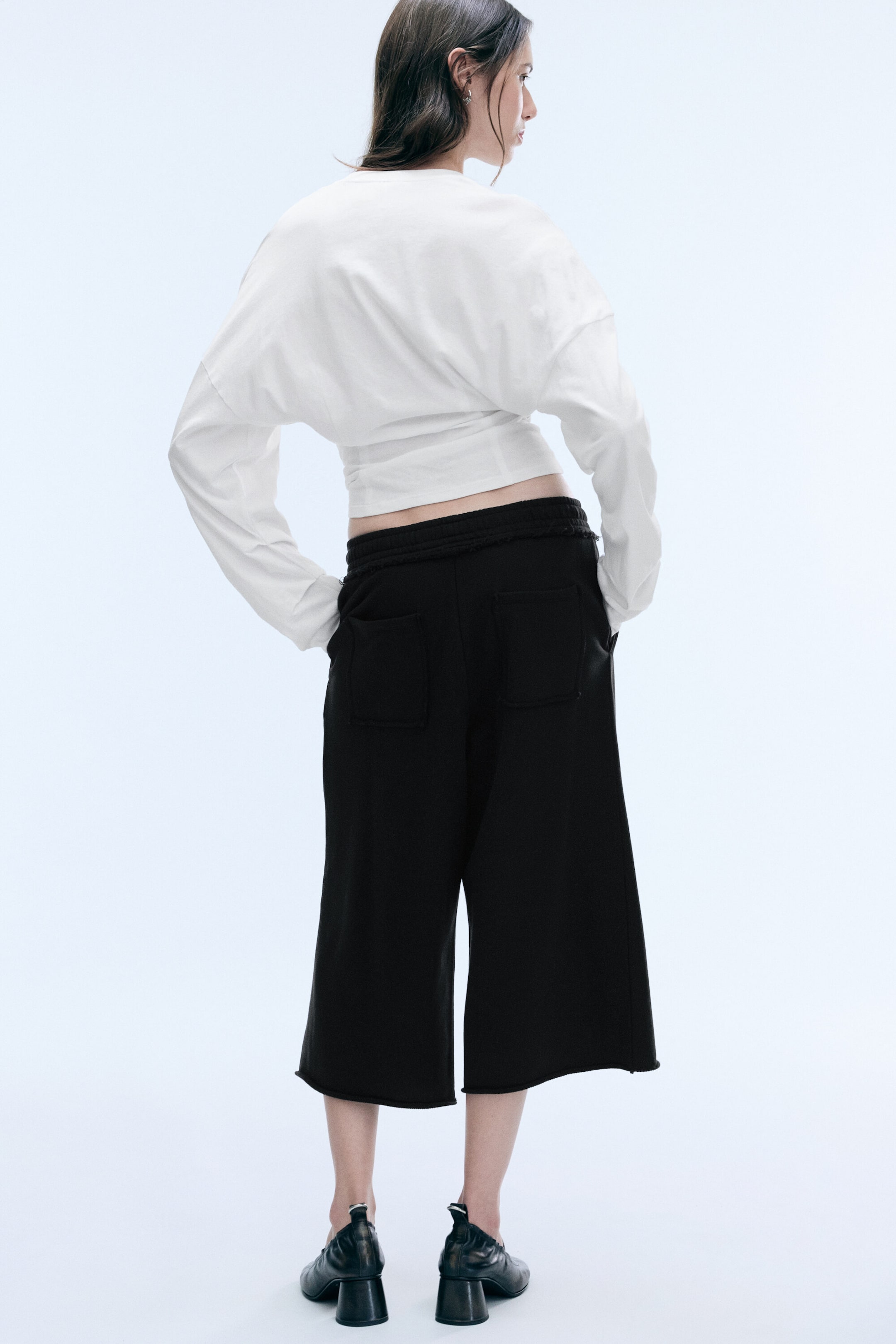 Black - Terry 7/8th trousers - 2