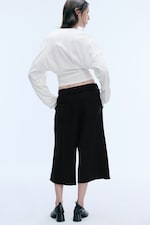 Black - Terry 7/8th trousers - 2