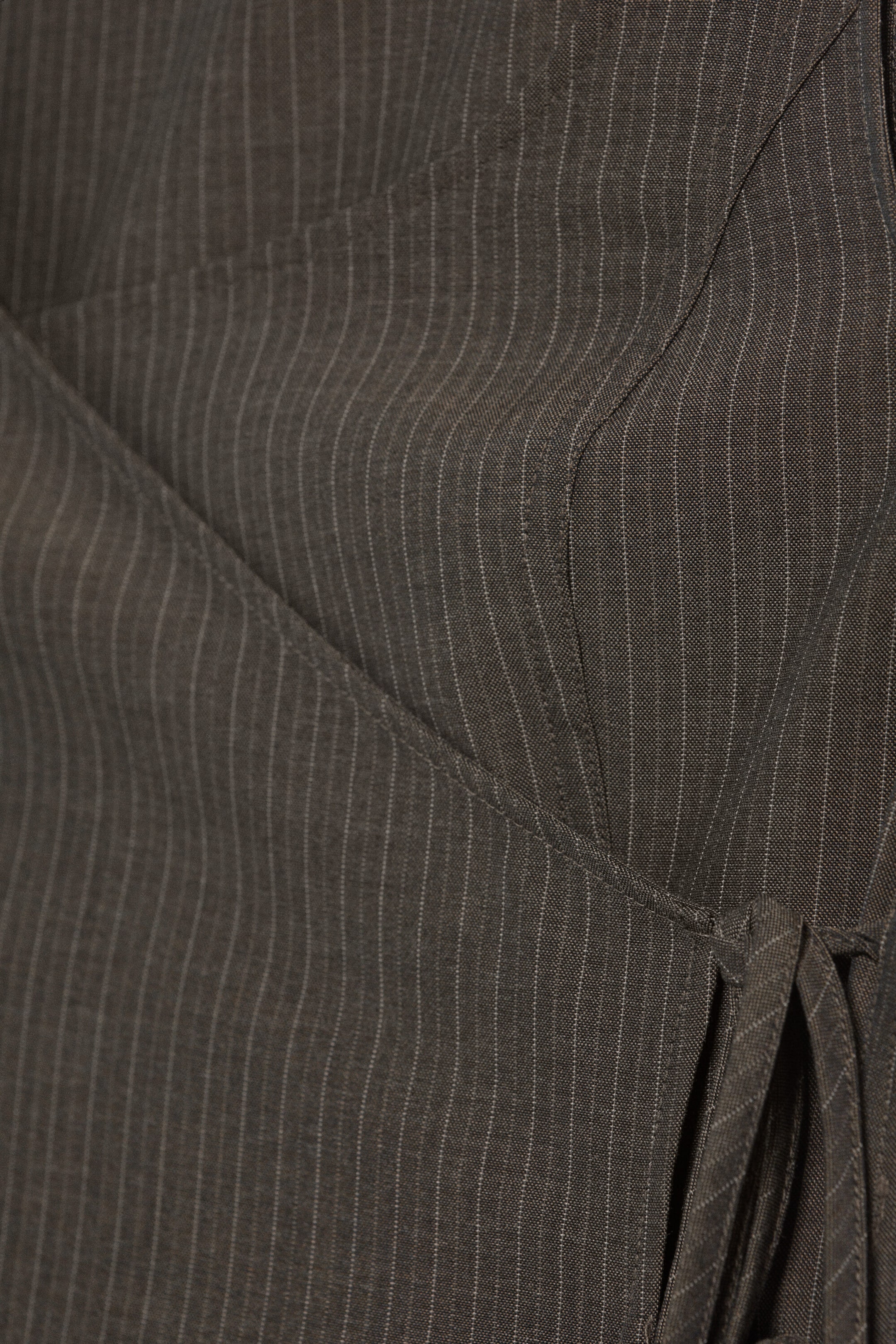 Taupe foncé - Haut à bretelle portefeuille asymétrique - 5