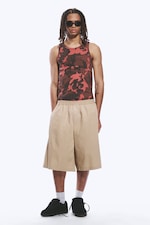 Camouflage Rouge - Débardeur côtelé graphique - 2