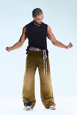 Deep Brown - Bruin - Looser jeans met normale taille en wijde pijpen - 0