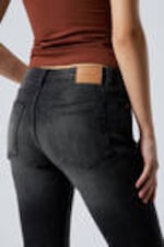 Black Web - Schwarz - Flame Low Waist Slim Flared Leg Jeans - 3