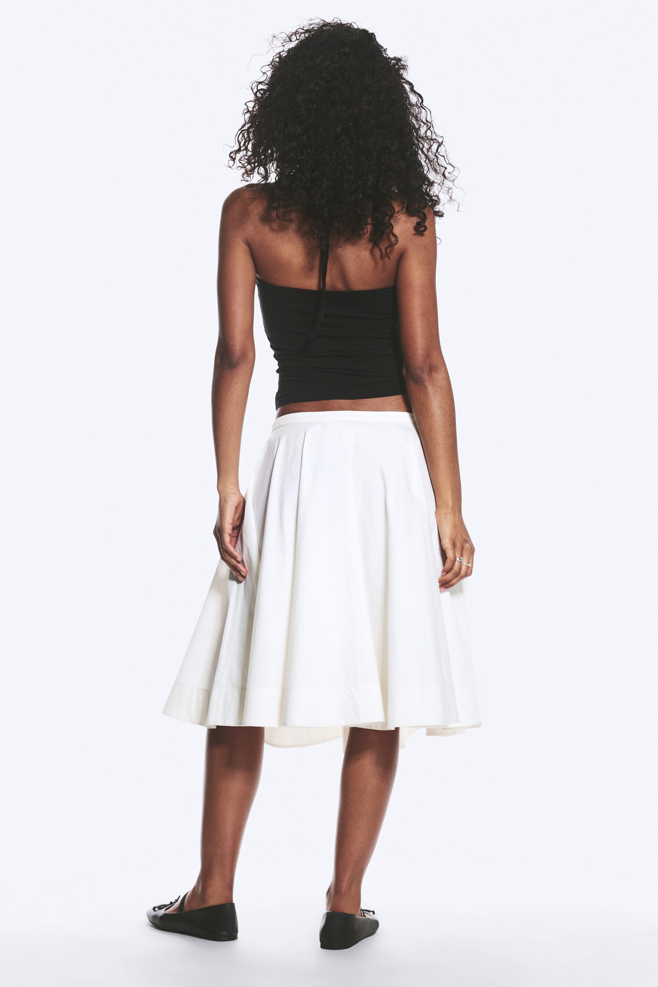 Dusty White - Cotton Circle Skirt - 3