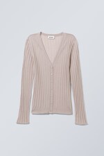 Beiger Schimmer - Strickjacke Ruby - 0