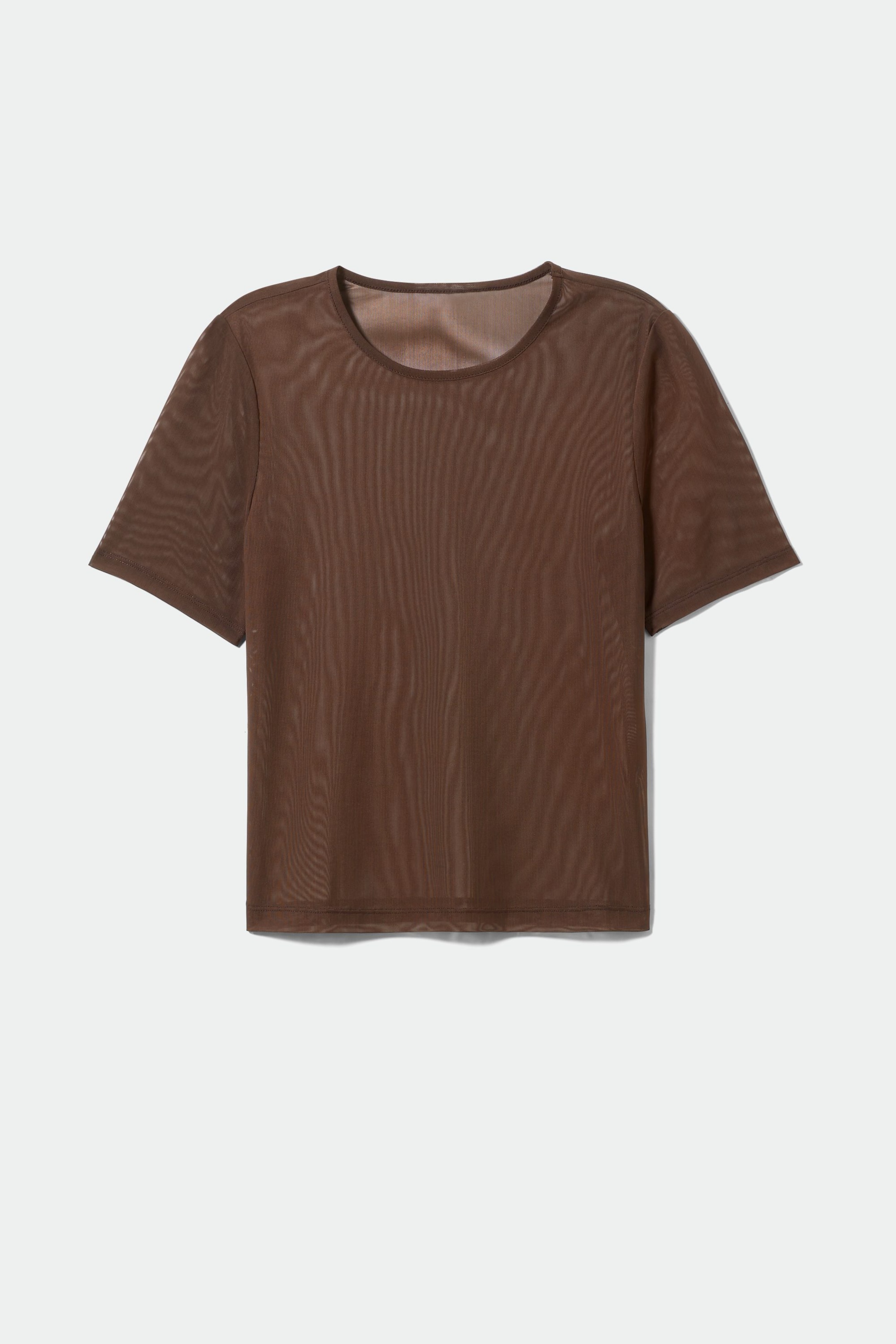Brown oasis - BlurPrintedMeshT-shirt - 0