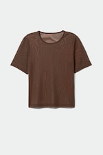 Brown oasis - BlurPrintedMeshT-shirt - 0