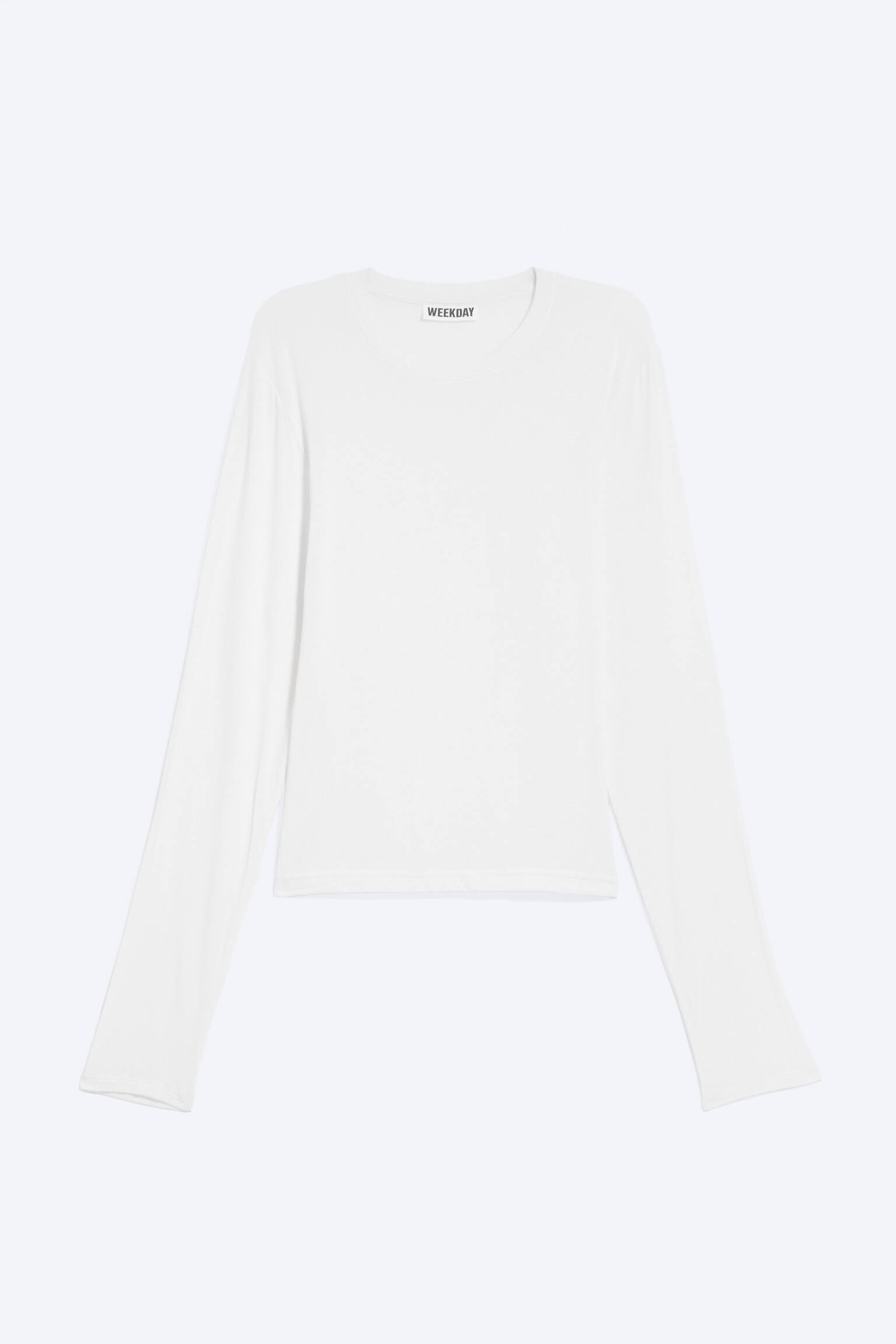 Camiseta de manga larga transparente - Blanco roto/Azul claro empolvado - 1