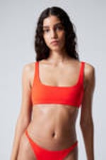 Bright Orange - Sporty Bikini Top - 0