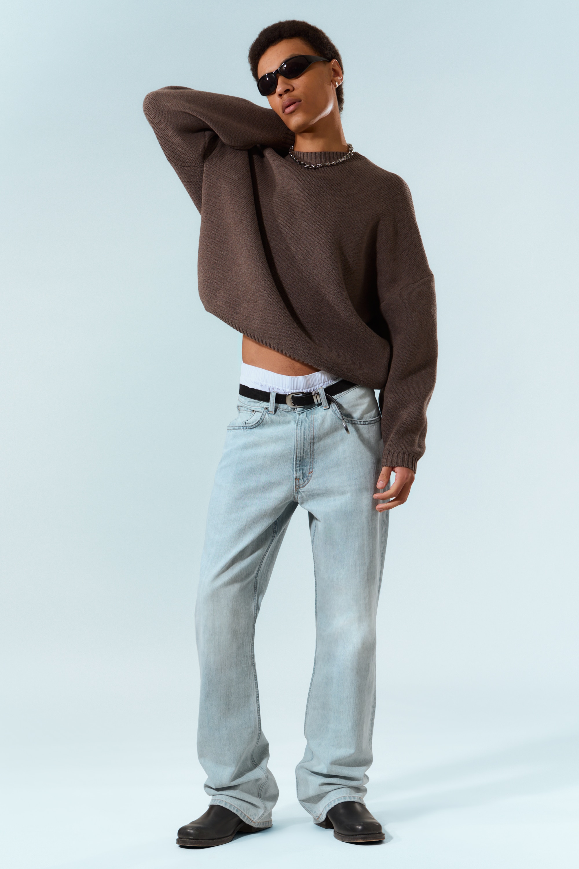 Jean bootcut décontracté taille moyenne Mercury - Bleu fantôme - Bleu clair/Black Rinse - Noir/Bleu profond - Bleu foncé