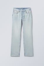 Verträumtes Blau - Pin Mid Waist Regular Straight Jeans - 0